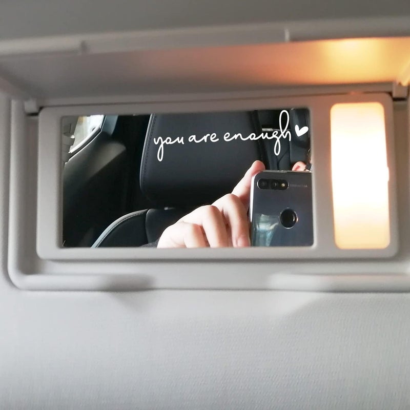 OFlyDesigns 3 x You are Enough Rearview Mirror Decal, Vanity Mirror Stickers, Rear View Mirror Sticker, Car Mirror Decal, Sticker for Tumblers, Window Self Affirmations - Image 2